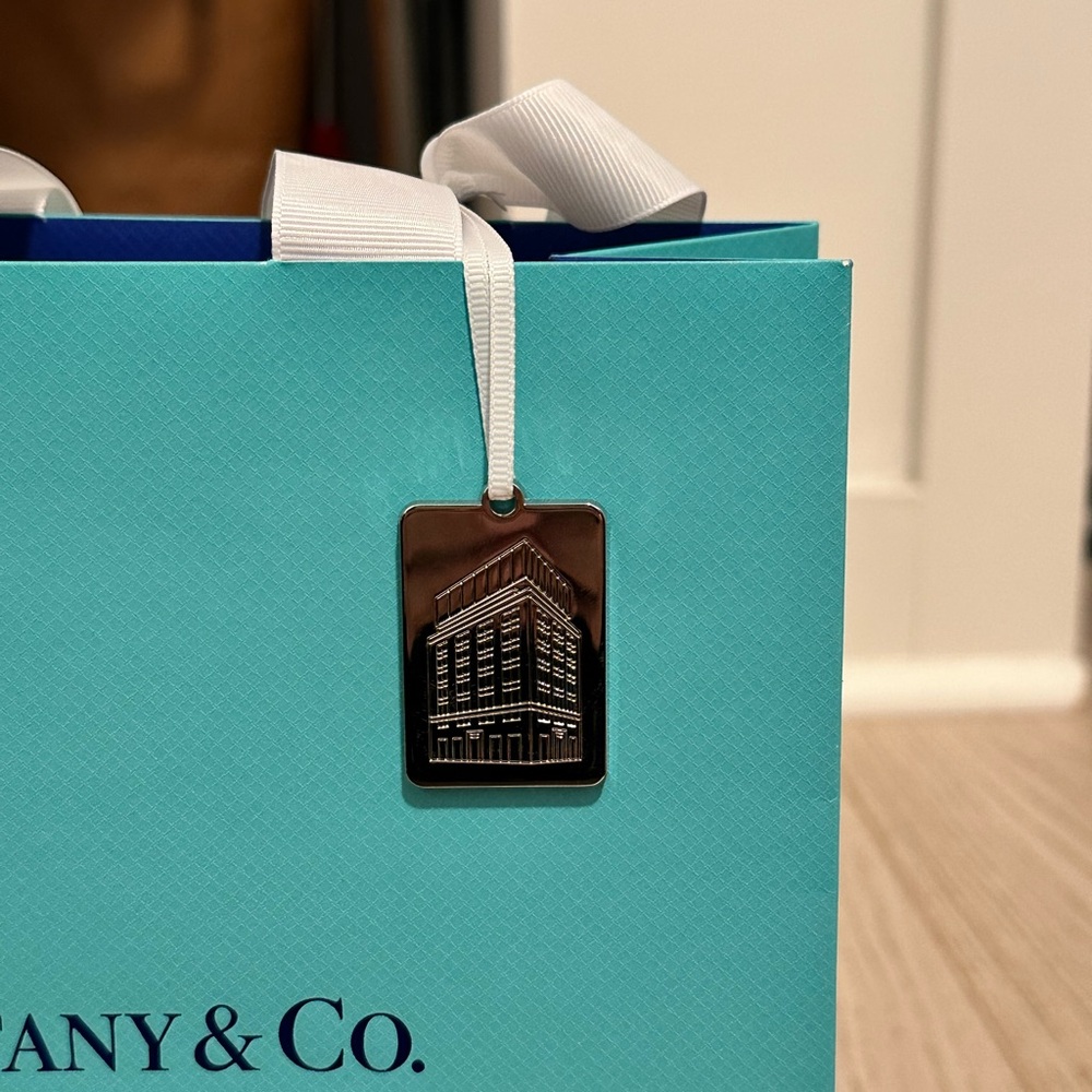 Tiffany & Co. Turquoise Bag with iconic landmark pendent - Picture 3 of 4
